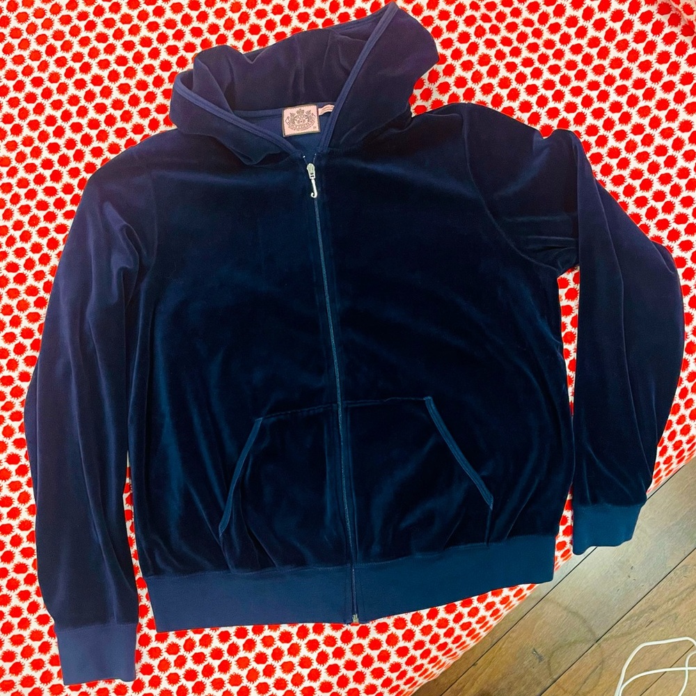 Juicy Couture Blue Velvet hooded jacket